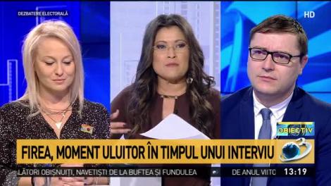 Momentul uluitor din timpul interviului cu Gabriela Firea-Bogdan Chirieac: ”Dați-mă o palmă, un pumn, făceți-mi ceva!!