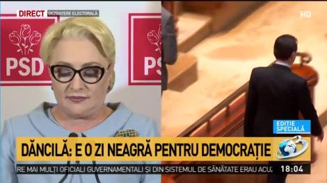 Viorica Dăncilă, la final de mandat: „De astăzi, PSD intră în mod oficial în opoziție”