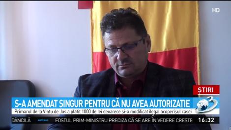Gest inedit al unui primar din Alba! S-a amendat singur pentru că nu avea autorizaţie