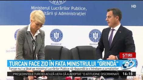 Turcan face zid în faţa ministrului ''Grindă''