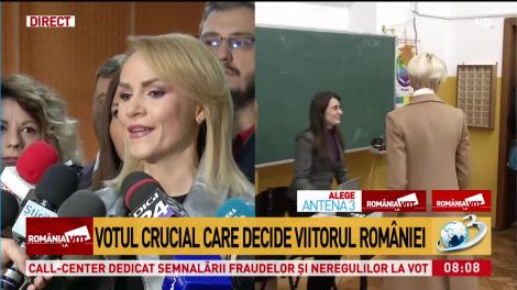 Gabriela Firea: „Am votat cu gândul la un preşedinte care va pune capăt unor măsuri de austeritate”