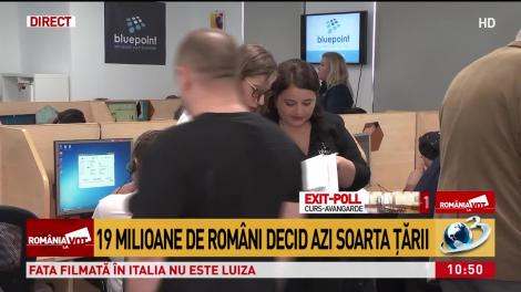 Imagini de la sediul CURS. Sociologii lucrează intens în ziua în care se decide soarta ţării