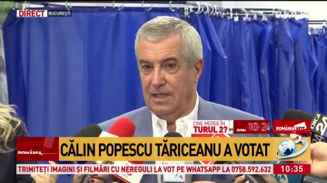 Imagini cu Călin Popescu Tăriceanu la secţia de vot