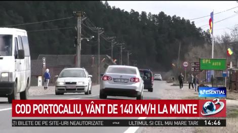 Cod portocaliu. V&acirc;nt de 140 km/h la munte