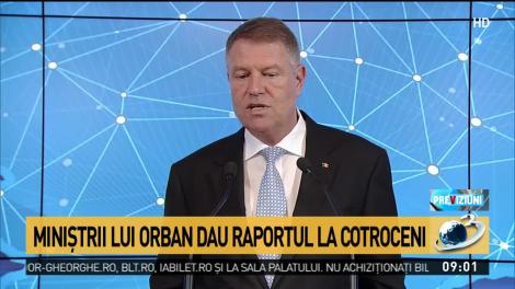 Miniștrii lui Orban dau raportul la Cotroceni