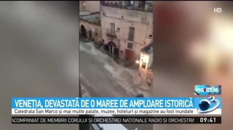 Veneția, devastată de o maree de amploare istorică