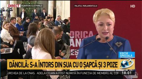 Viorica Dăncilă, atac furibund la adresa lui Iohannis: „S-a întors din SUA cu o șapcă și trei poze”