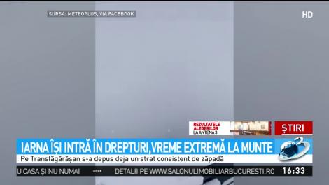 Iarna &icirc;şi intră &icirc;n drepturi, vreme extremă la munte
