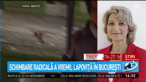 Schimbare radicală a vremii, lapoviţă în Bucureşti