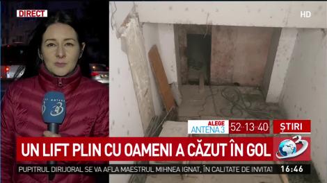 Un lift plin cu oameni a căzut &icirc;n gol