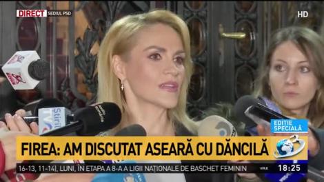 Firea: Am discutat aseară cu Dăncilă