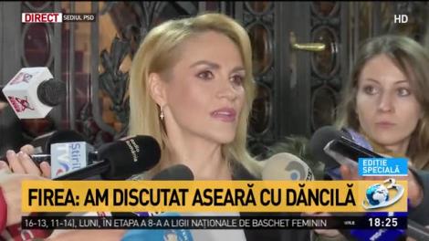 Firea: Am discutat aseară cu Dăncilă