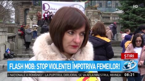 Flash mob: Stop violenţei &icirc;mpotriva femeilor!