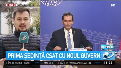 Prima şedinţă CSAT cu noul guvern