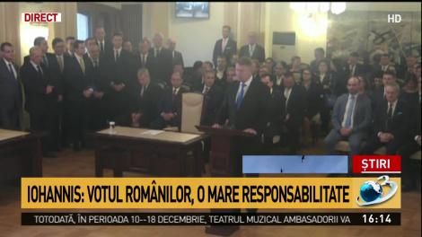 Iohannis: Votul românilor, o mare responsabilitate