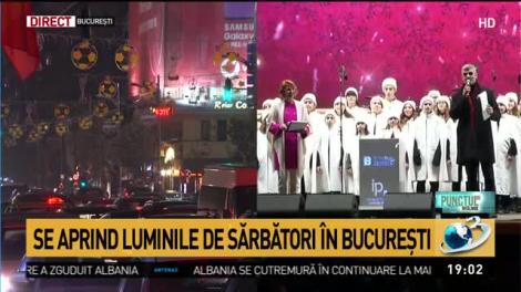 S-au aprins luminile de Sărbători în București