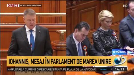 Klaus Iohannis, discurs în faţa aleşilor: „Marea Unire a deschis calea reformelor, modernizării şi dezvoltării”