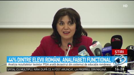 44% dintre elevii rom&acirc;ni, analfabeţi funcţional