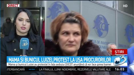 Mama şi bunicul Luizei, protest la uşa procurorilor