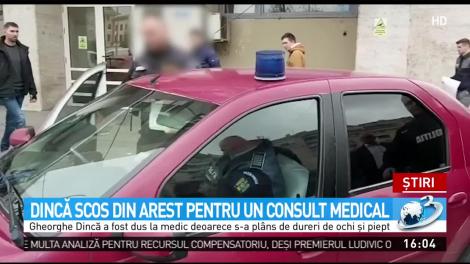 Dincă se pl&acirc;nge că are dureri de ochi şi piept