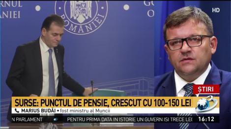 Marius Budăi, despre creşterea punctului de pensie