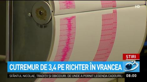 Cutremur de 3,4 pe scara Richter în Vrancea