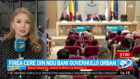 Firea cere din nou bani Guvernului Orban