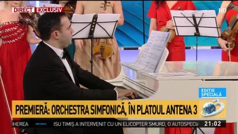 Premieră &icirc;n platoul Antena 3! Concert de excepție oferit de Orchestra Simfonică București