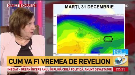 Șefa ANM, despre cum va fi vremea de Revelion. Prognoza meteo anunță ninsori în Capitală