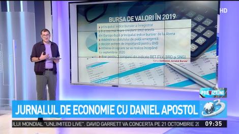 Jurnalul de economie cu Daniel Apostol. Retrospectiva pieţei de capital româneşti în 2019