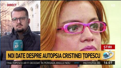 Autopsia Cristinei Ţopescu s-a &icirc;ncheiat, &icirc;nsă cauza morţii nu a putut fi stabilită