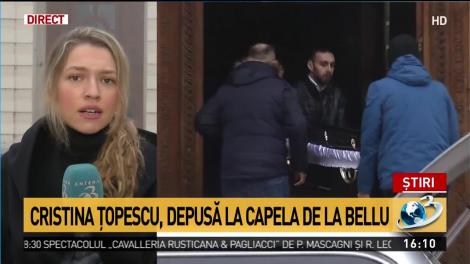 Imagini cu mama Cristinei Ţopescu. Trupul jurnalistei a fost depus la Capela Cimitirului Bellu