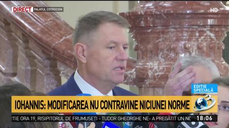 Klaus Iohannis: Revenirea la alegerile în două tururi este corectă și normală