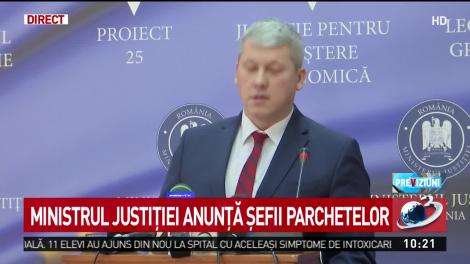 Ministrul Justiţiei anunţă şefii Parchetelor