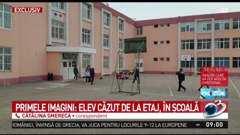 Primele imagini cu incidentul de la Constanța. Elevul de 12 ani s-a aruncat de la etaj, în școală