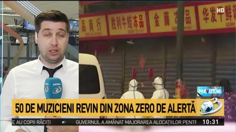 50 de membri ai Filarmonicii din Timişoara care au concertat în China, chiar în regiunea cu epidemie de gripă, revin în ţară
