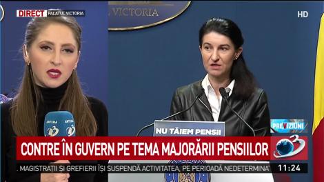 Contre în Guvern pe tema majorării pensiilor