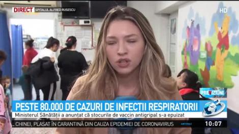Peste 80.000 de cazuri de infecţii respiratorii, în România