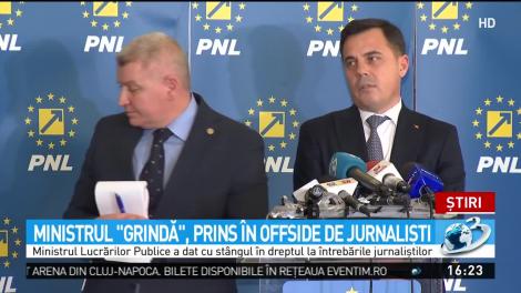 Ministrul ''Grindă'', prins în offside de jurnalişti