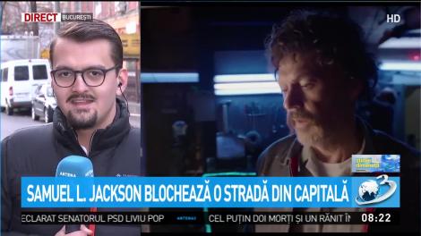 Samuel L.Jackson blochează o stradă din Capitală