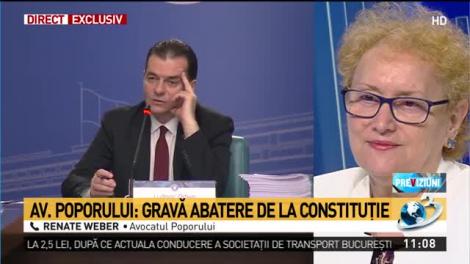 Exclusiv! Avocatul Poporului, atac la Guvernul Orban: Gravă abatere de la Costituţie