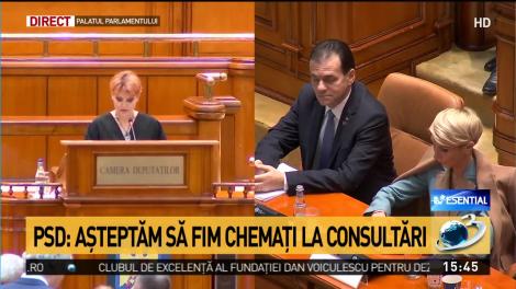 Lia Olguţa Vasilescu anunţă voturile exprimate în urma moţiunii de cenzură