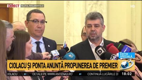 Ciolacu și Ponta anunță propunerea de premier
