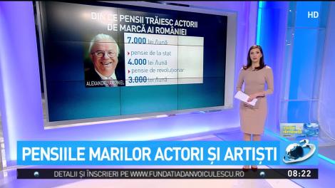 Pensiile marilor actori şi arişti