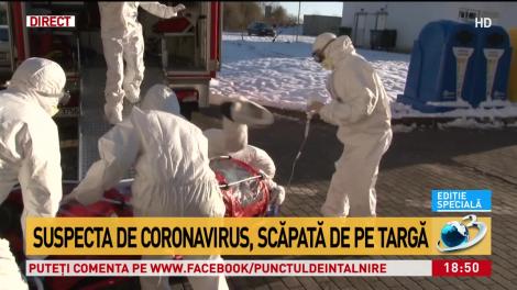 Imagini șocante! Profesoara din Suceava, suspectă de coronavirus, a fost scăpată de pe targă de salvatori - VIDEO