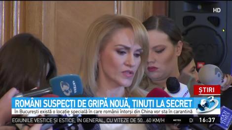 Gabriela Firea, despre cei doi români suspecţi de coronavirus