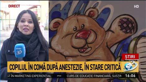 Copilul &icirc;n comă după anestezie, &icirc;n stare critică