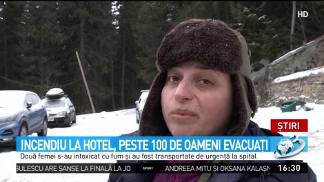 Imagini de la incendiul uriaş de la Păltiniş. Peste 100 de oameni au fost evacuaţi de urgenţăi