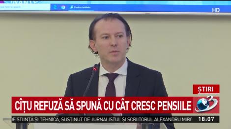 Florin Cîţu refuză să spună cu cât cresc pensiile