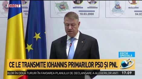 Ce le transmite Klaus Iohannis primarilor PSD și PNL